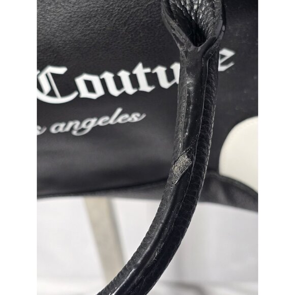 JUICY COUTURE Sports Bowler Top Handle Satchel Black Crossbody Dome- FLAWS - Picture 3 of 12